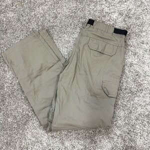 BC Clothing Khaki Performance Belted Convertible Cargo Pants Men's Size L
